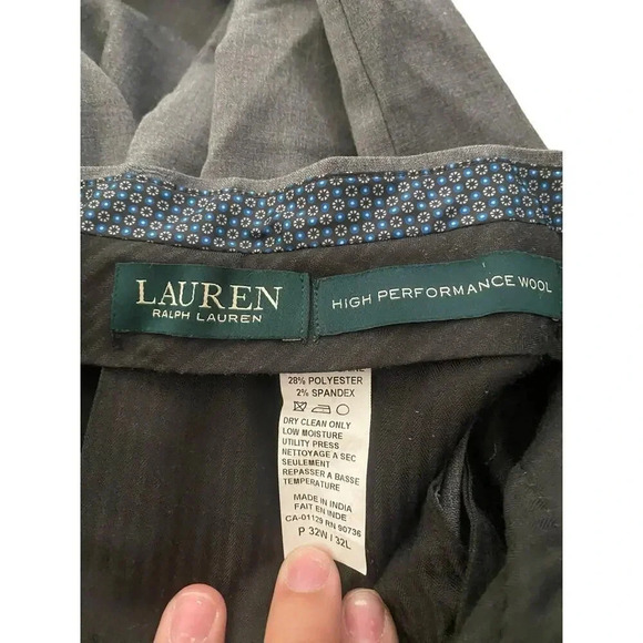 Lauren Ralph Lauren Gray High Performance Wool Pant Size Plus 32W - Picture 4 of 6